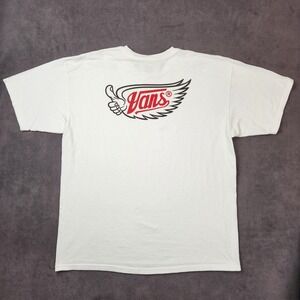 Vans Shirt Mens XL White‎ Graphic Tee Short Sleeve Winged Logo Skater